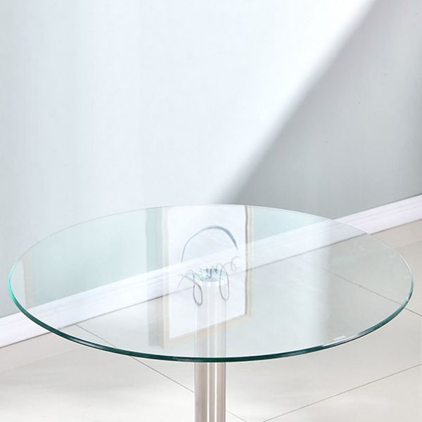 Glass Top Dining Table Modern Round Dining Table with Pedestal Base