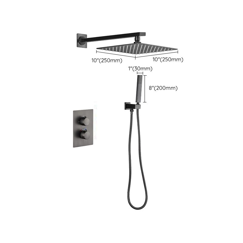 Modern Shower System Brass Adjustable Shower Head Temperature Control Shower Faucet