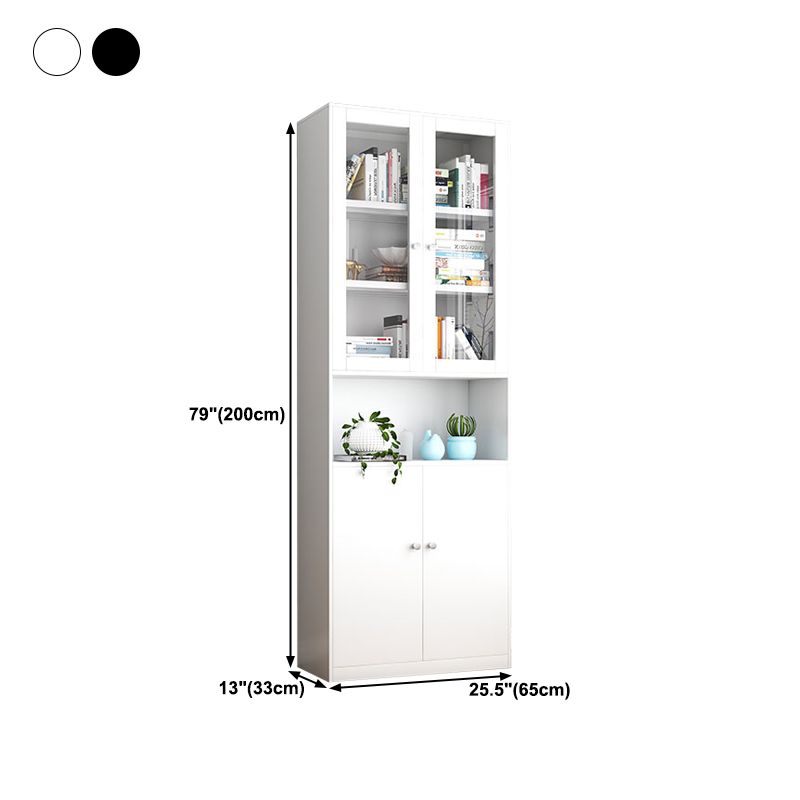 Metal Closed Back Bookshelf Modern Standard Storage Bookcase