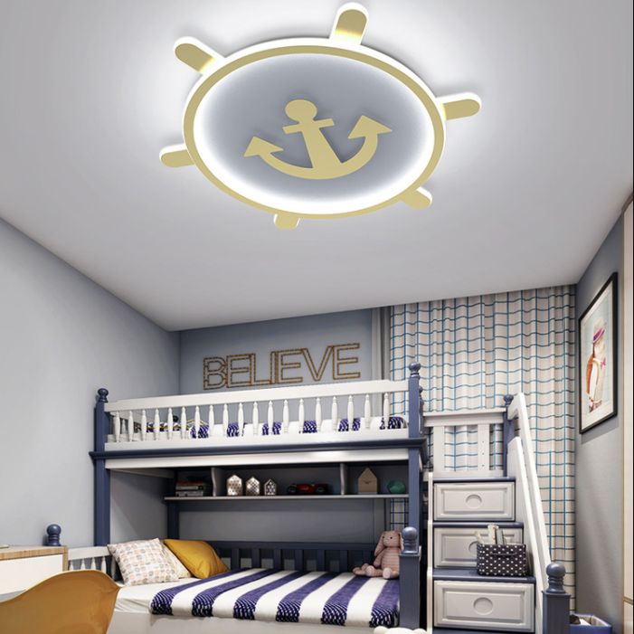 Anchor Flush Mount Ceiling Light 1 Light Acrylic Kids Flush Mount Ceiling Light for Bedroom