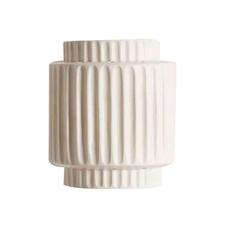 Resin Shade Wall Lamp Modern Style White Shape Wall Mounted Lighting for Bedroom