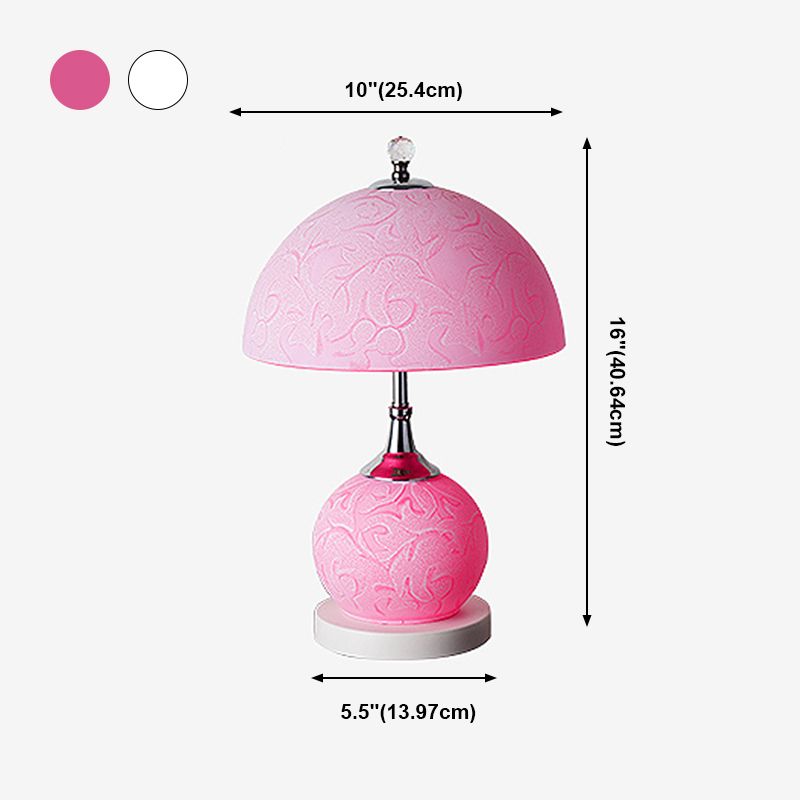 Lampada da tavolo a cupola in vetro contemporaneo a 2 luci da comodino per camera da letto
