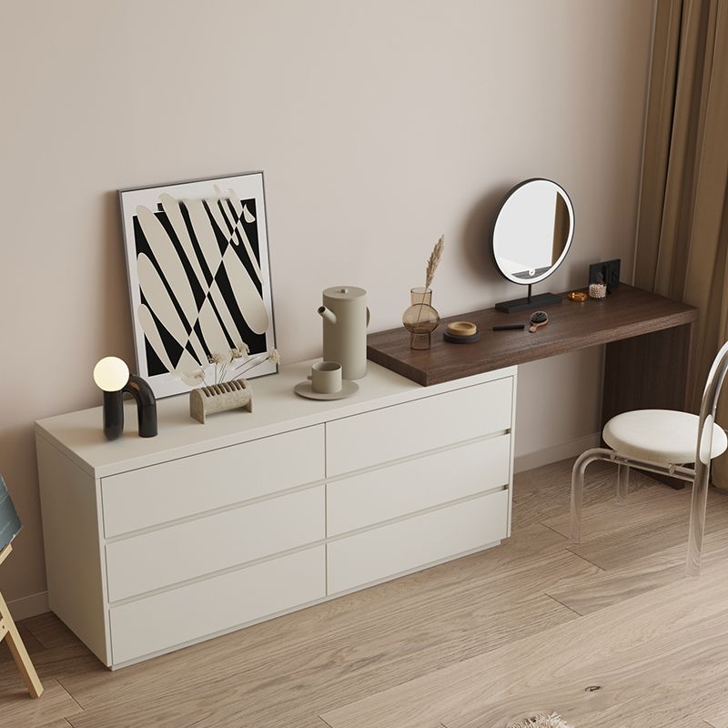 Modern With Drawer Solid Wood Lighted Mirror Bedroom Make-up Vanity
