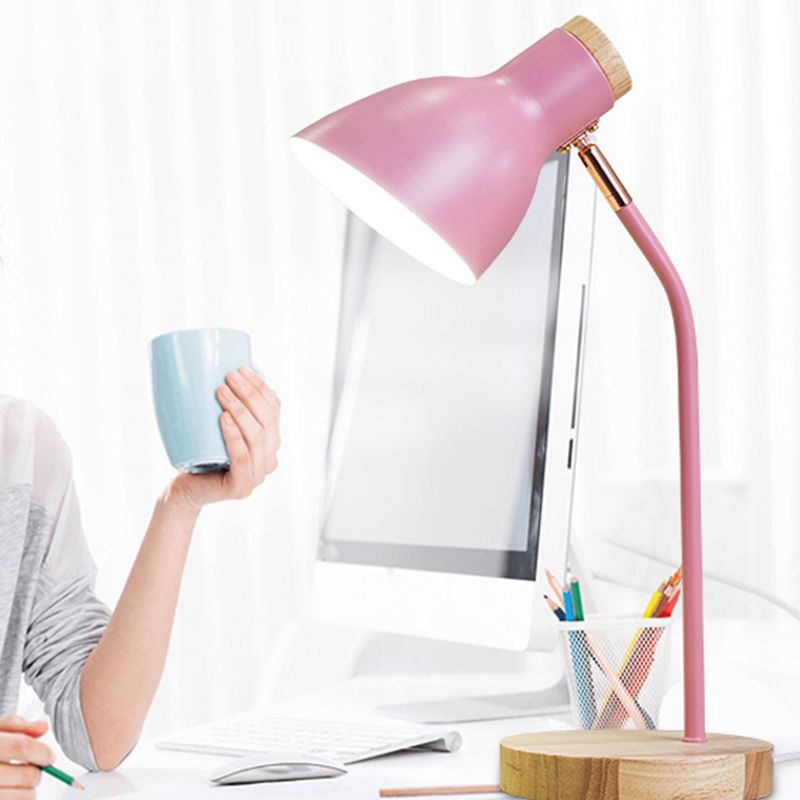 Lampada da tavolo rotonda in stile moderno in stile metallo a 1 luce da tavolo