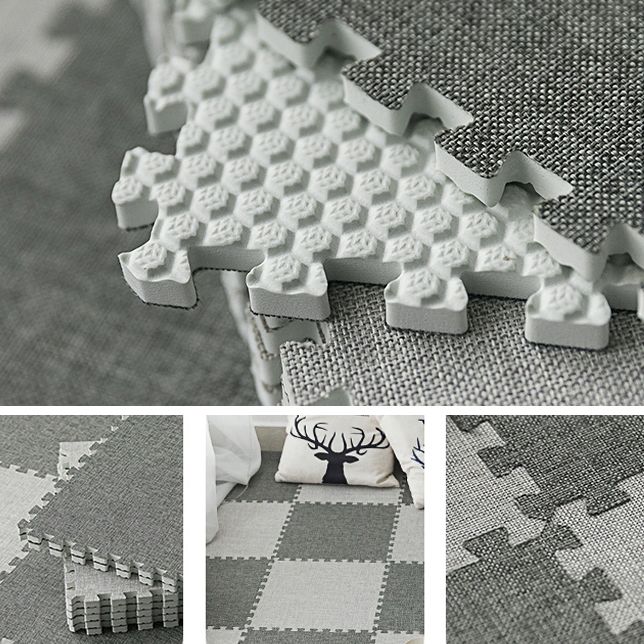 Carpet Tile Fade Resistant Non-Skid Solid Color Interlocking Carpet Tile Living Room