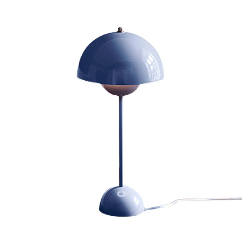 Modern Style Dome Night Table Lamp Metal 1-Light Nightstand Lamp