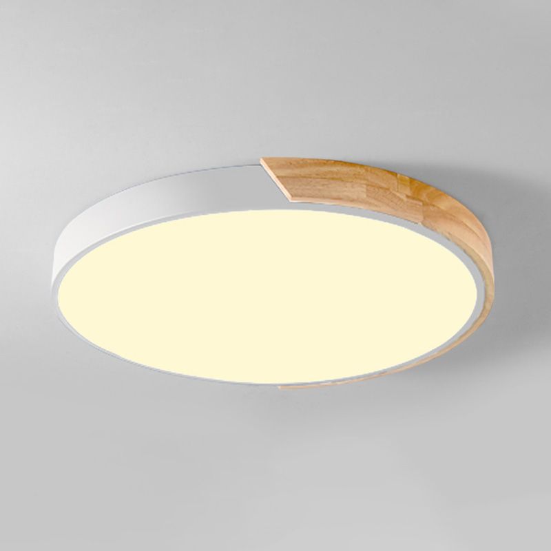 Moderne Makronen-LED-Deckenleuchte aus Eisen mit kreisförmiger Unterputzmontage für den Gang