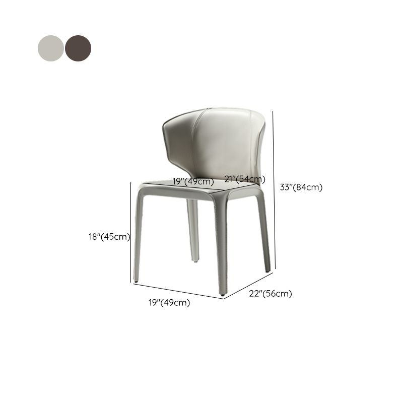 Faux Leather Upholstered Side Chair Indoor Dining Side Chair for Dining Room