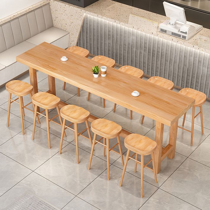 Modern Style Wood 1/6/11 Pieces Bar Table Set Rectangle Bar Table for Home