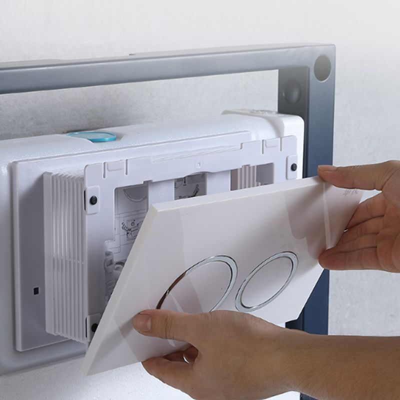 Modern Wall Mounted Flush Toilet White Toilet Bowl with Seat for Washroom