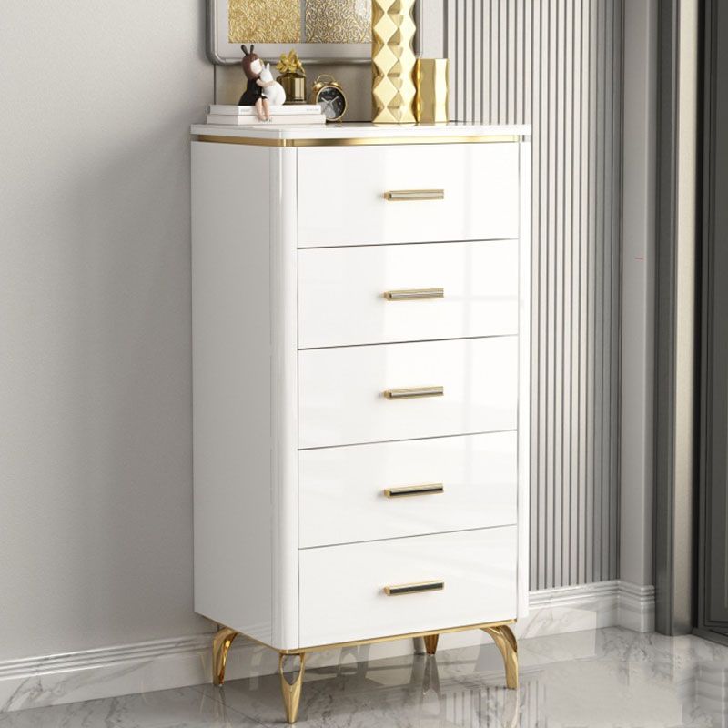 Glam Engineered Wood Storage Chest Bedroom Chest with Drawers