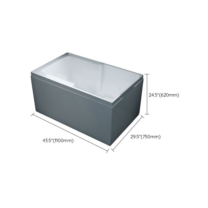 Bathroom Acrylic Apron Front Bathtub Modern Rectangular Bathtub