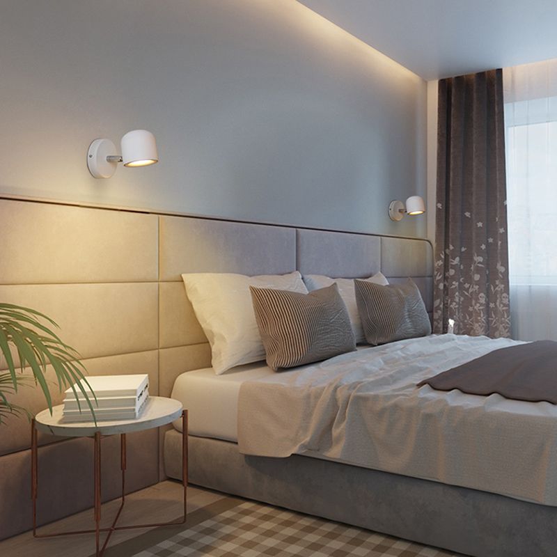 Luce da parete in stile muro ombreggiato in metallo per la camera da letto