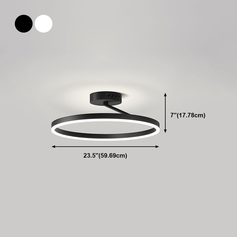 Luminaires encastrés circulaires modernes en métal, plafonnier à 1 lumière