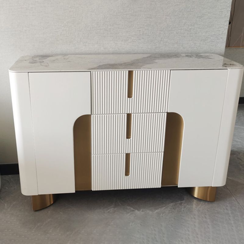 Glam Sideboard Buffet Cabinets Buffet Sideboard with 2 Doors and 3 Drawers