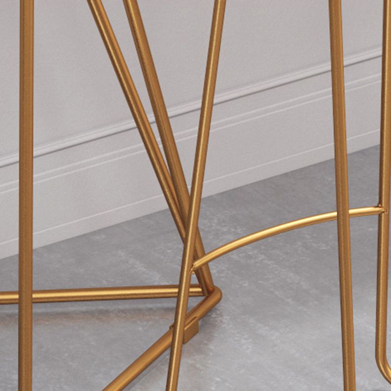 Rectangle Wood Bar Table with High Metal Stools Glam Style 1/2/4 Pieces Bar Table Set