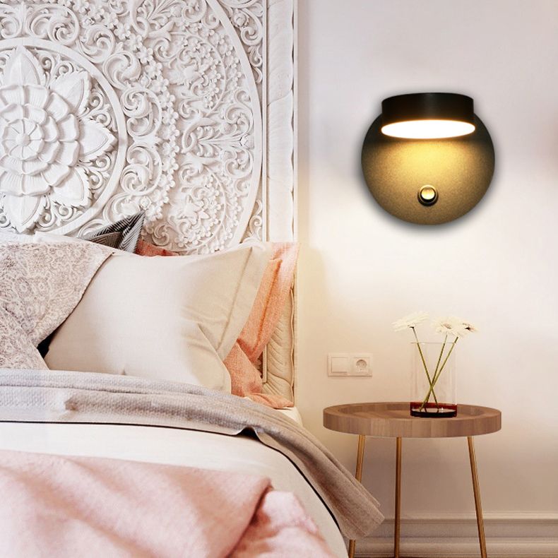 Lampada montata a parete circolare Postmoderna semplicità lampada a monte acrilica per soggiorno