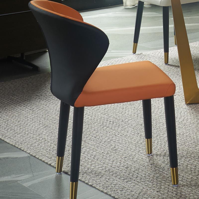 Wingback Side Chair Upholstered Armless Dining Chairs for Dining Room