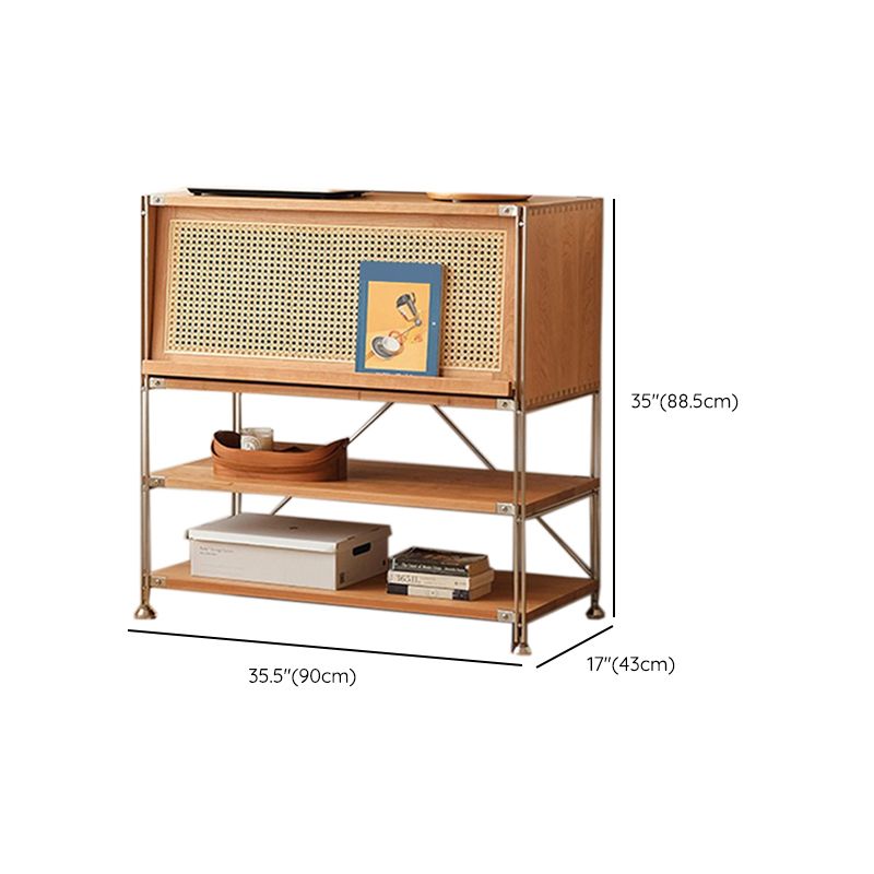1 Door Storage Cabinet, Modern Rectangular Wooden Cabinet, 35.4"W x 16.9"L x 34.8"H