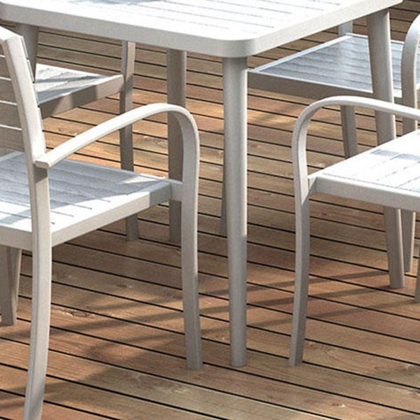Industrial 1/5/7 Pieces Metal Dining Set Reclaimed Wood Table Set for Outdoor