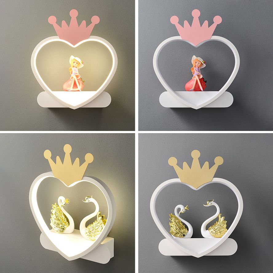 Geometry Shape Wall Light Kids Style Metal 1-Light Wall Mount Light