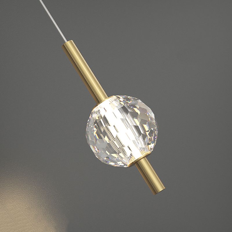 Modern 2 - Light Wall Sconce Solid Brass and Glass Wall Fixture in Gold