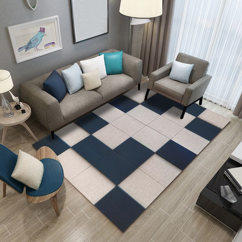 Geometric Printed Indoor Rug Washable Rug Polyester Stain Resistant Area Rug for Home Decoration
