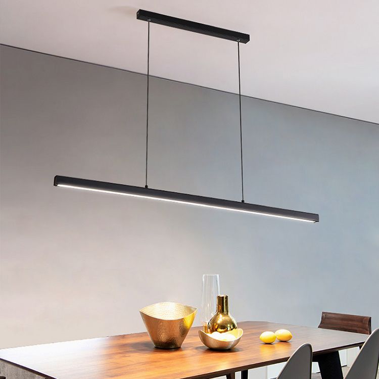1-leichte LED-Inselleuchte einfache Stil Lineare Hanglampe mit Acrylschatten
