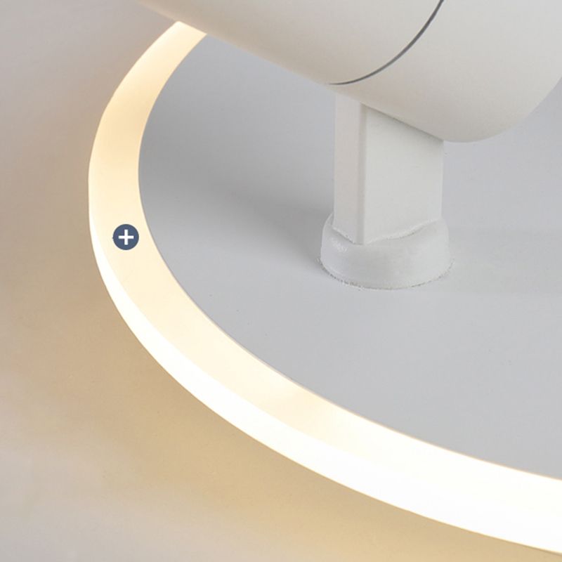 Plafonnier LED moderne en métal blanc, luminaire monté au plafond, pour porche