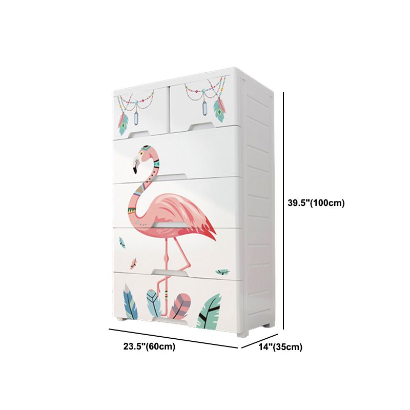 Contemporary Non-Hanging Armoire Plastic Bedroom Wardrobe Closet