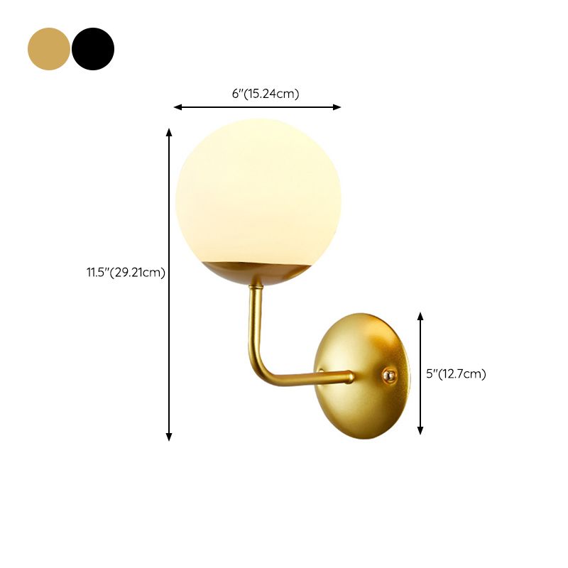 Nordic Style Metal Vanity Light Ball Shape Vanity Lamp for Shower Room