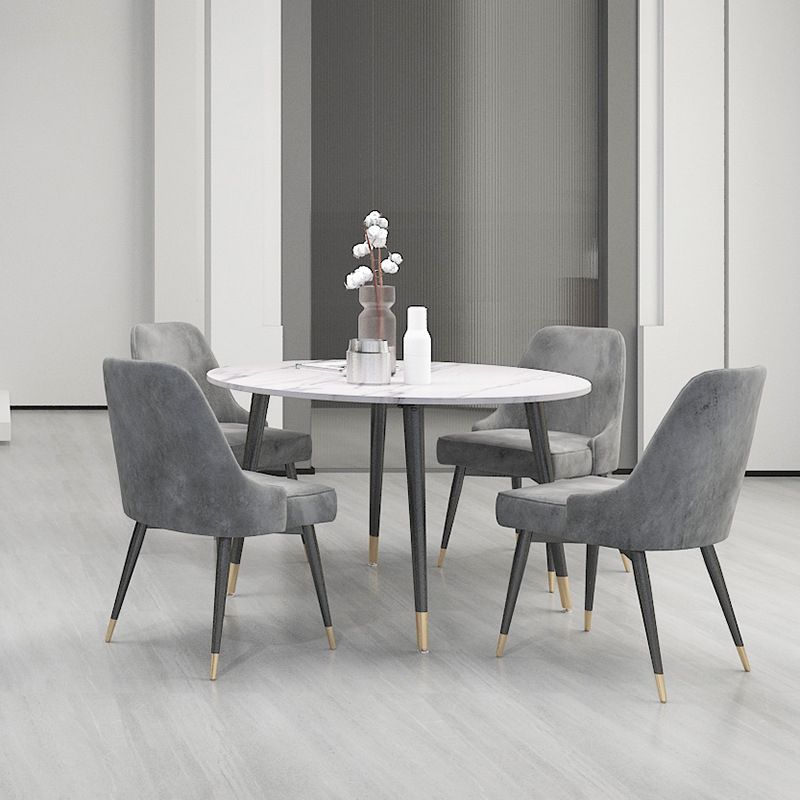 Contemporary Round Table Set 1/2/5 Pieces Dining Set for Kitchen