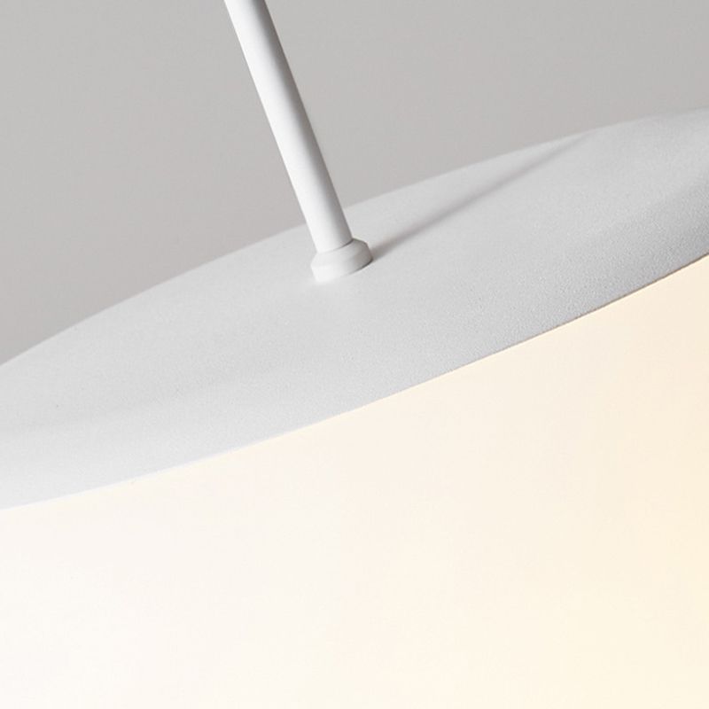 Modern Style Drum Shade Hanging Light Plastic 1 Light Pendant Lamp for Bedroom