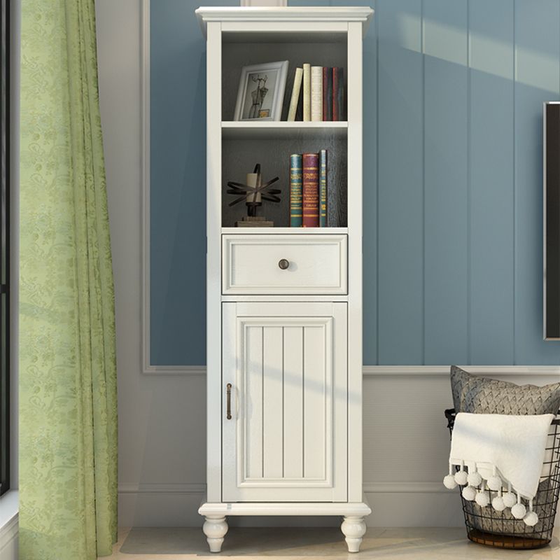 Solid Wood 1 - Drawer Storage Cabinet, 1-Door Lacquered Accent Cabinet