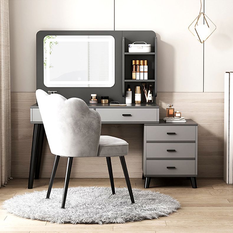 Modern 15.7" Wide Make-up Vanity with Drawer Modern Style Wooden Makeup Table