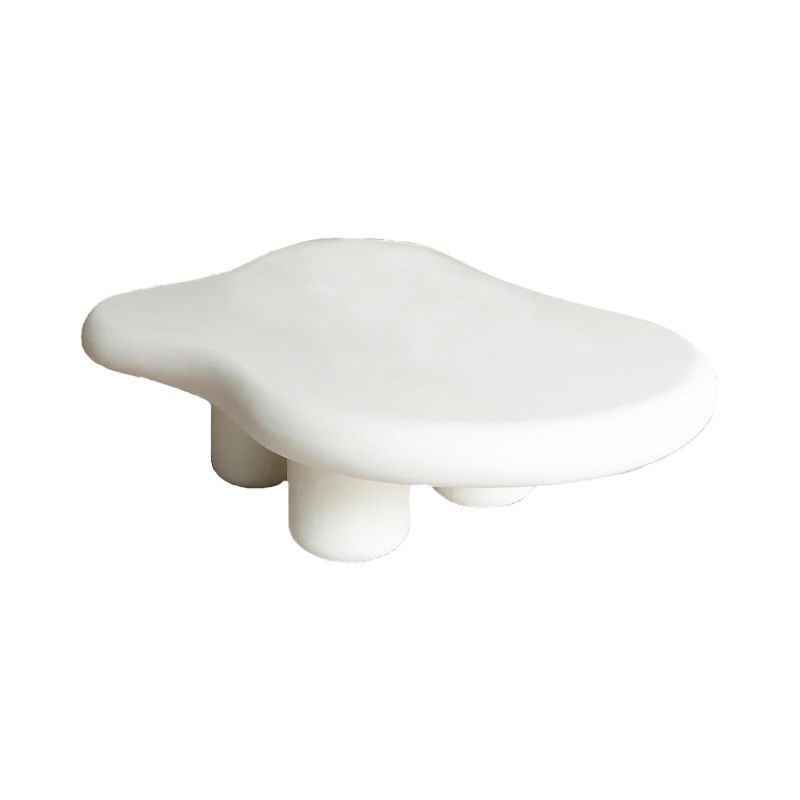 Free Form Coffee Table Scandinavian Wooden Cocktail Table with 4 Legs