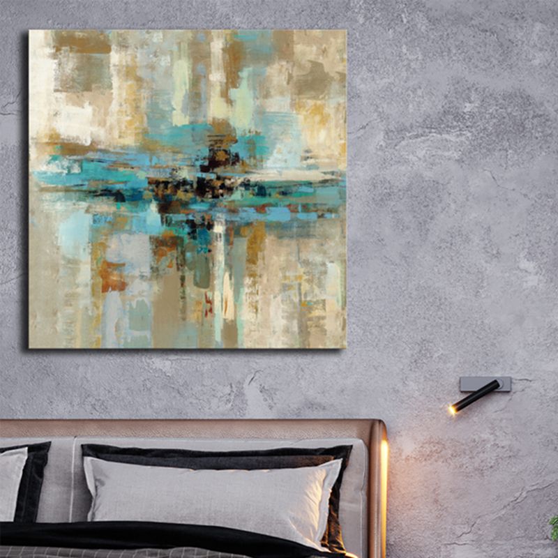 Pastel Color Abstract Pattern Painting Textured Modern Art Dining Room Canvas Print