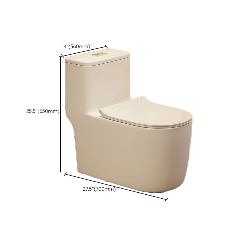 Contemporary Flush Toilet Floor Mounted Siphon Jet Toilet Bowl