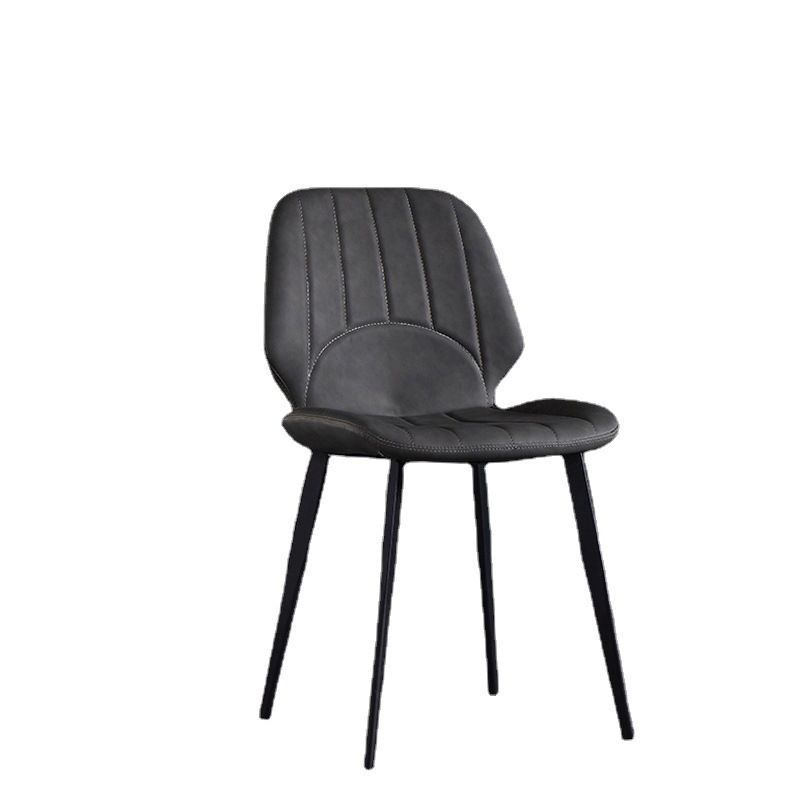 Industrial Dining Side Chair Wingback PU Leather Dining Chair