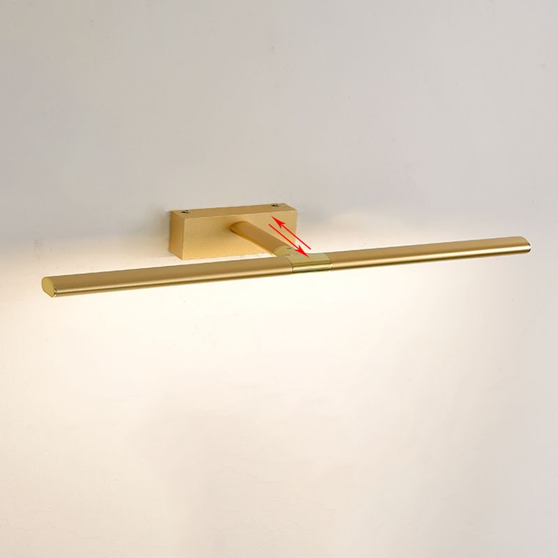 Metal Linear Shape Wall Sconce Modern Style 1 Light Mirror Wall Mount Light for Bathroom