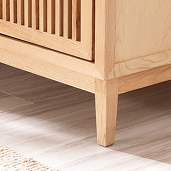 Modern Solid Wood Wardrobe Freestanding Bedroom Wardrobe with Legs