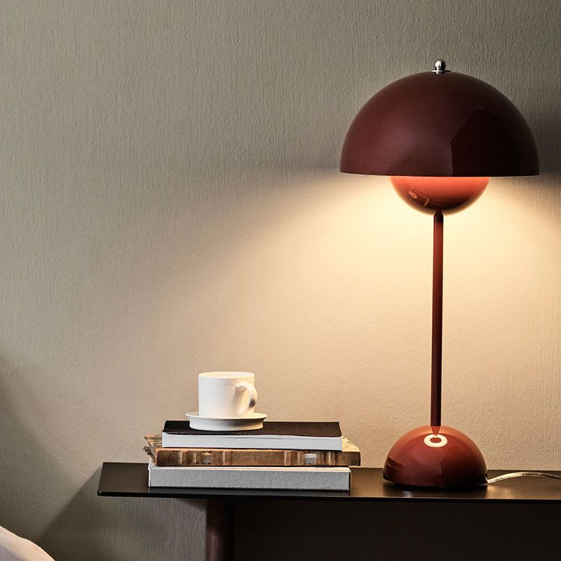 Macaroon Dome Shade Tischlampe, einfaches Metalltischlicht mit Ein/Aus -Schalter
