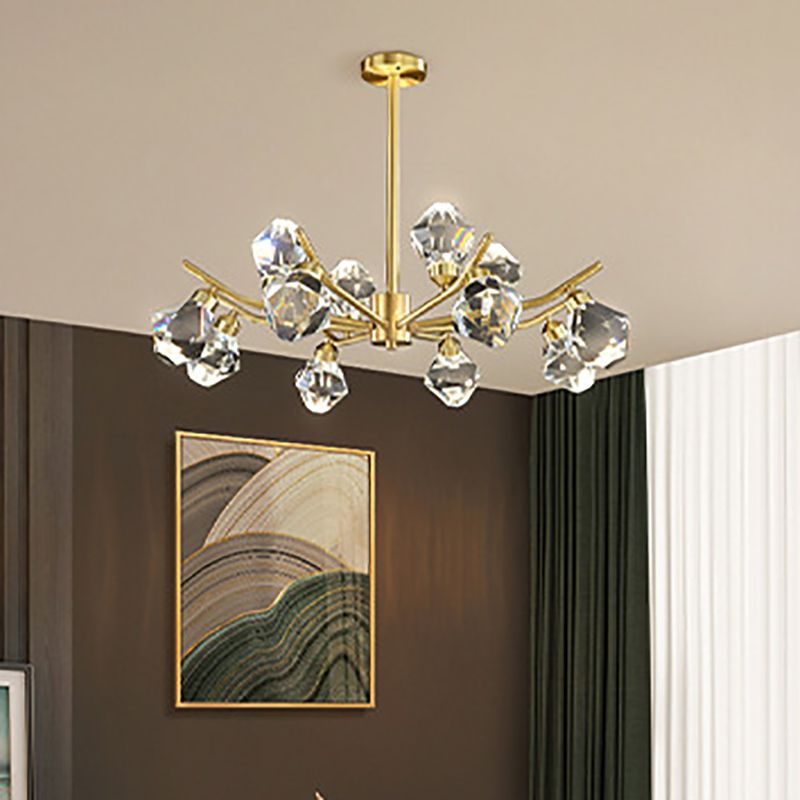 Nordic Multi Light Crystal Chandelier Light Fixtures Restaurant Hanging Chandelier