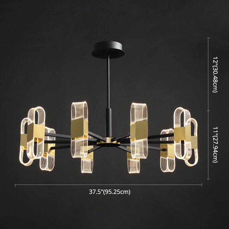 Starburst Metal Chandelier Lighting Contemporary Style LED Pendant Lighting Partramure