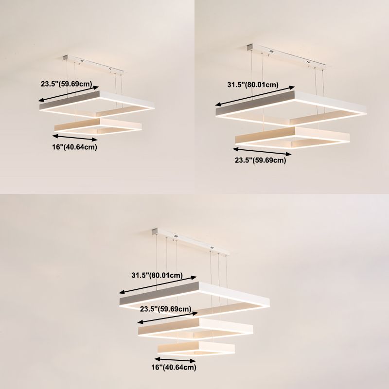 Accesorio de iluminación de lámpara de araña moderno luz colgante de lámpara de múltiples niveles para sala de estar