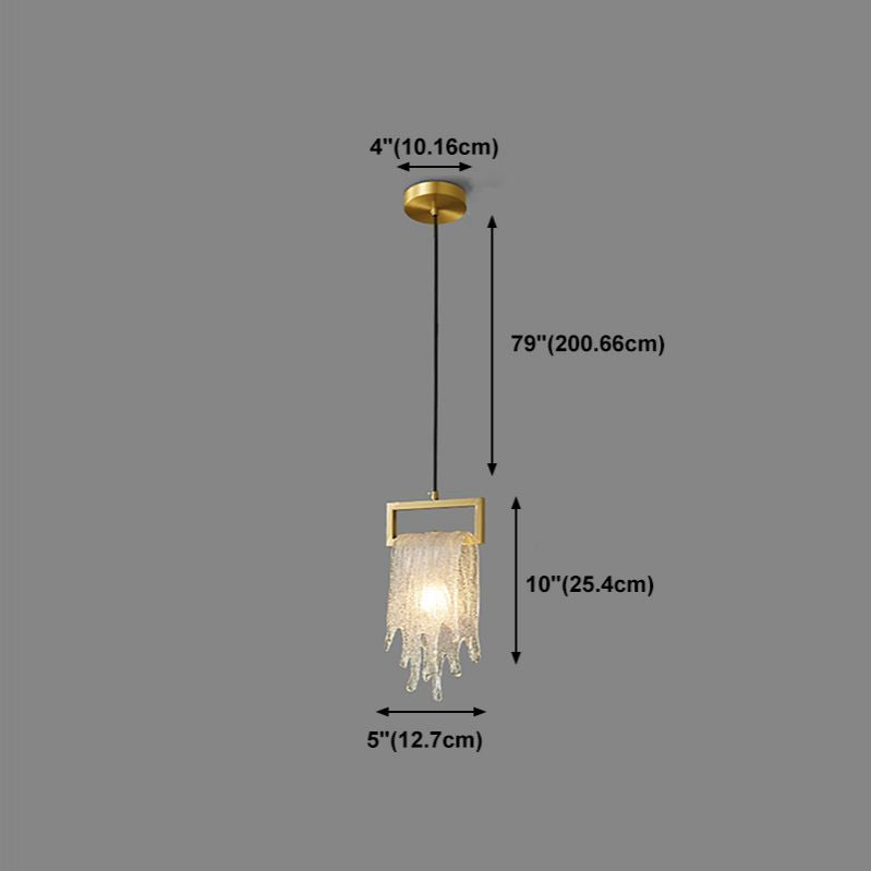 Geometric Suspension Pendant Modern Style Crystal 1 Light Down Lighting