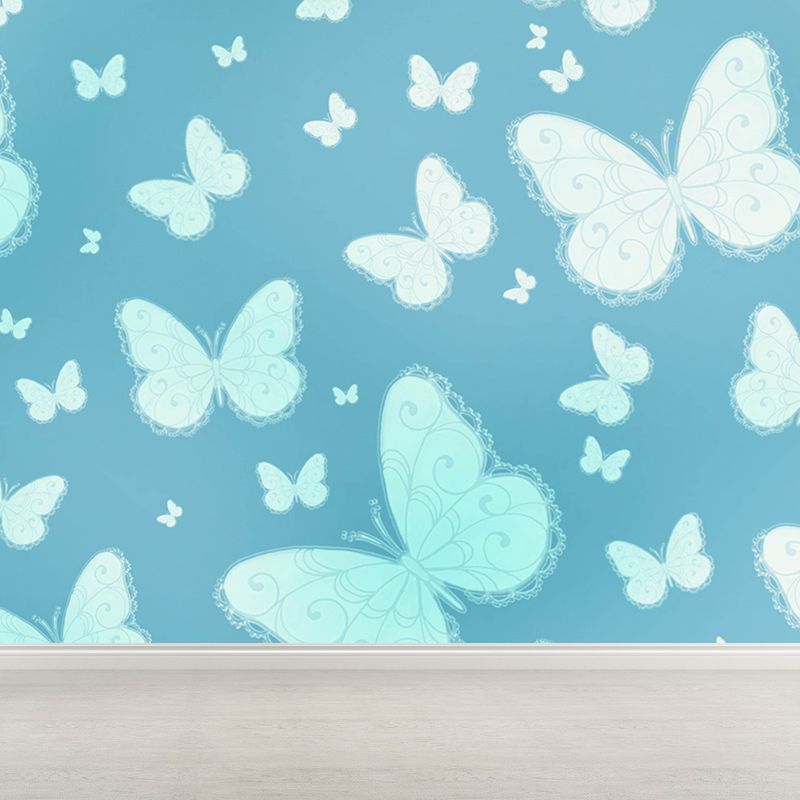 Modern Style Wall Mural Wallpaper Butterflies Illustration Bedroom Wall Mural
