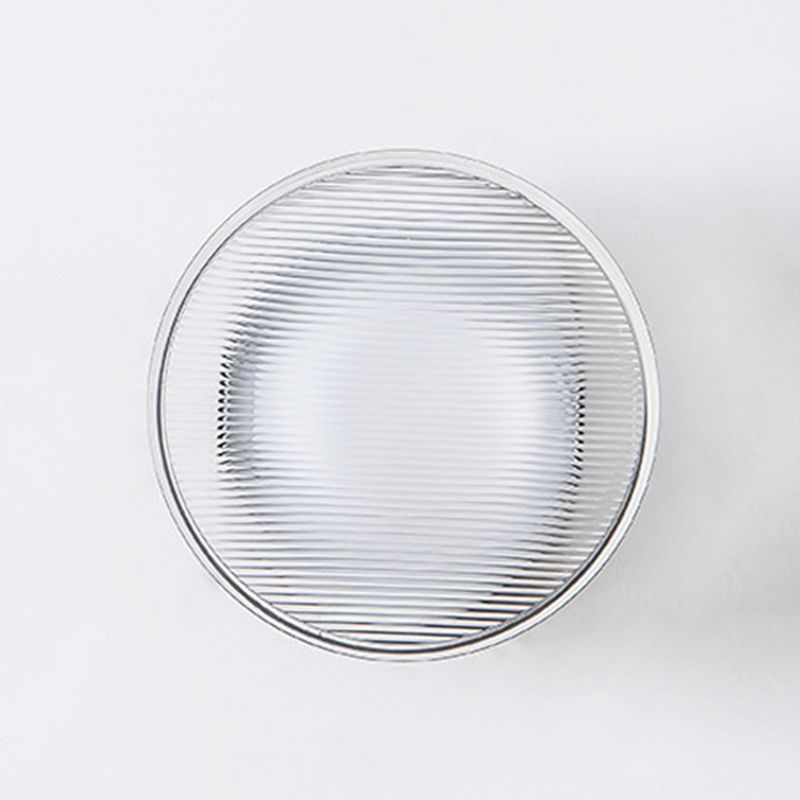 Round LED Wall Sconce in Black / Gold Aluminum and Acrylic Wall Lamp