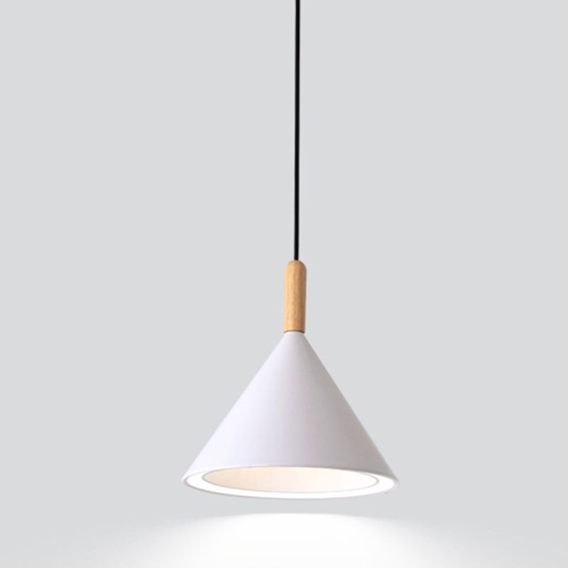 Modern Hanging Lamps 1 Head Pendant Light with Iron Shade for Living Room Bedroom