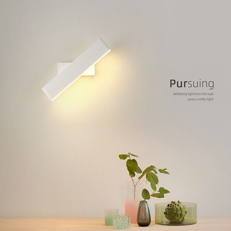 Lámpara de pared giratoria de aluminio LED moderna de moda moderna con tono acrílico